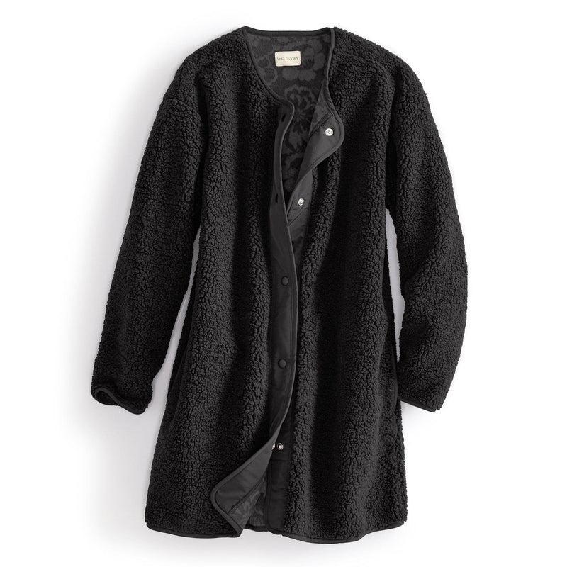 Vera Bradley Teddy Fleece Jacket Women in Black XS Product Image