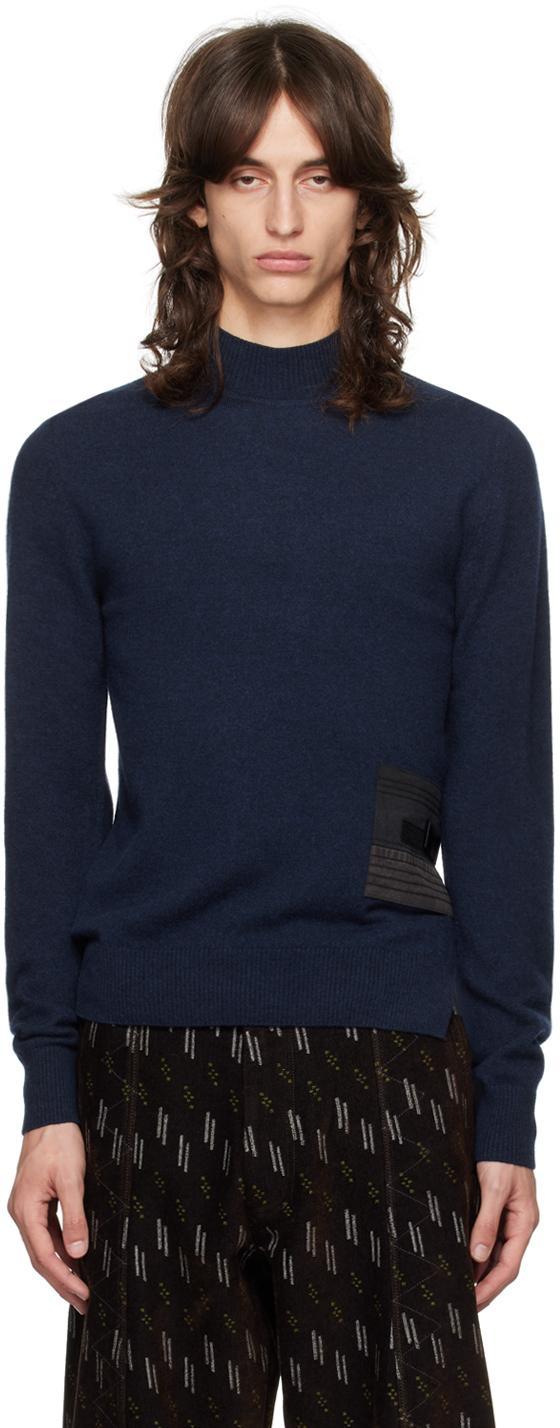 Navy Military Turtleneck & Gloves Set Product Image