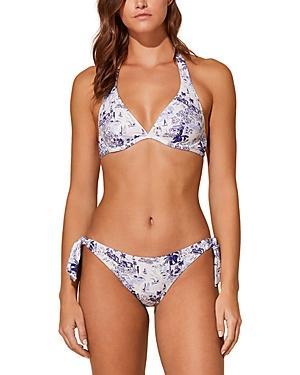 Womens Flamme Printed String Bikini Bottom Product Image