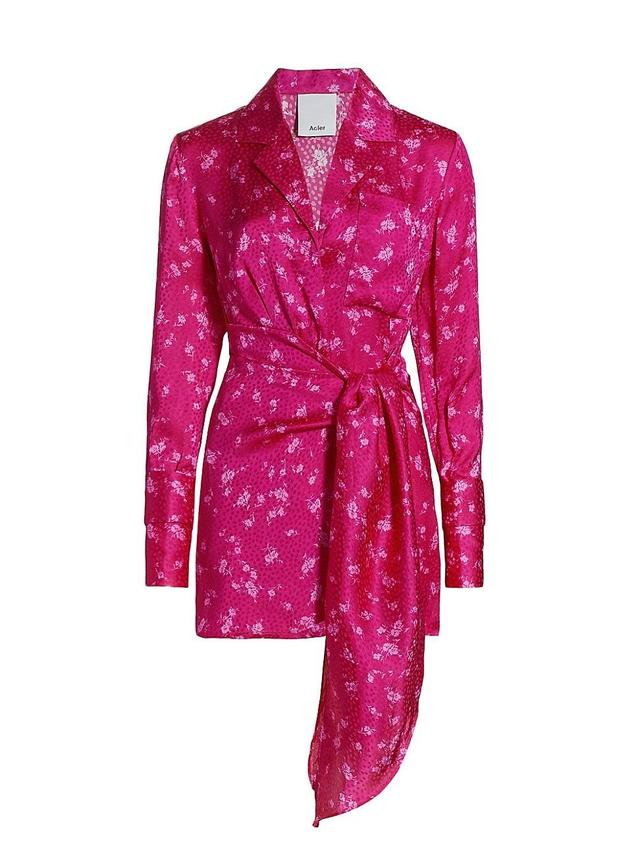 Womens Evanston Satin Wrap Dress Product Image