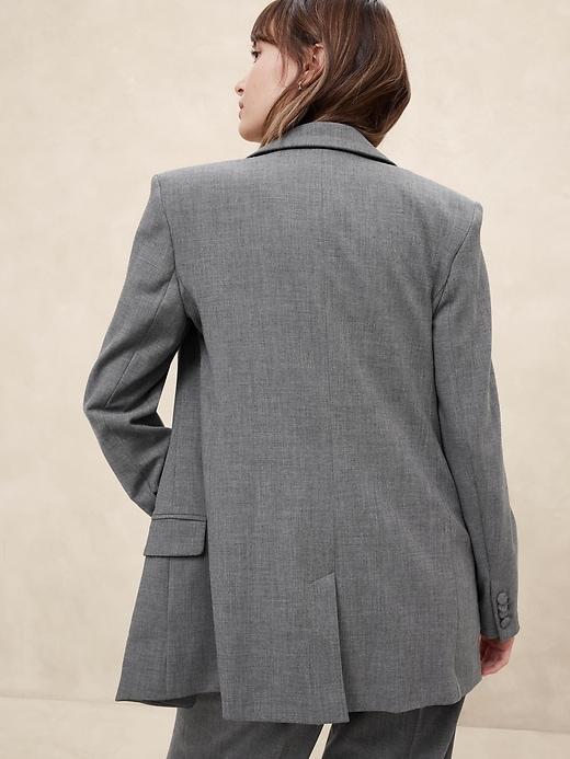 Wool-Blend Double-Breasted Blazer Product Image