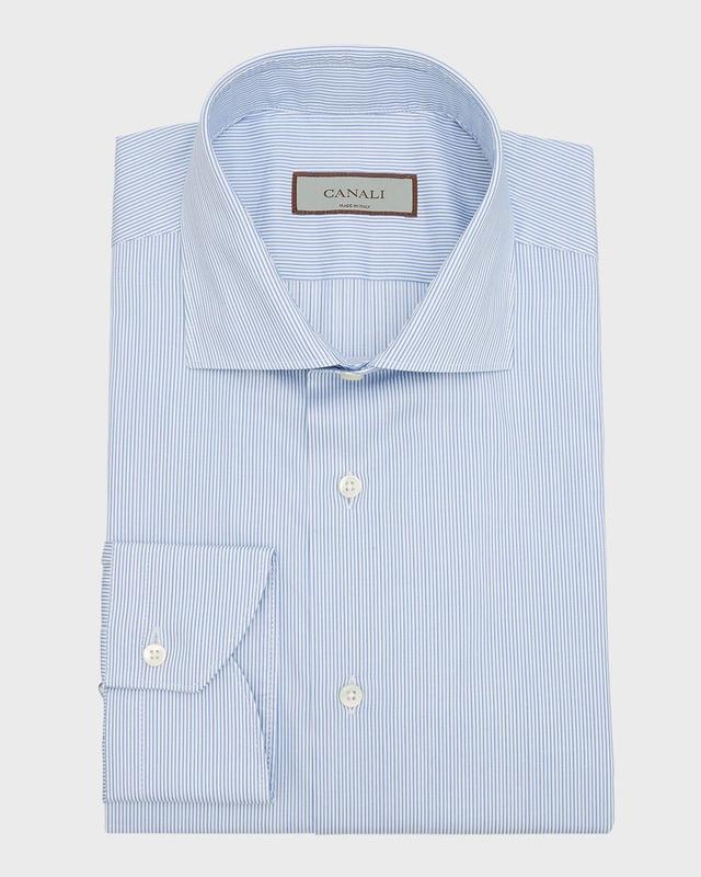 Mens Cotton Micro-Stripe Dress Shirt Product Image