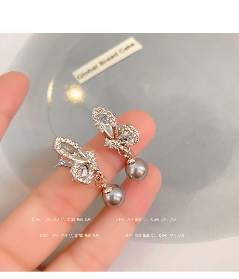 Wing CZ Ball Drop Earring Product Image