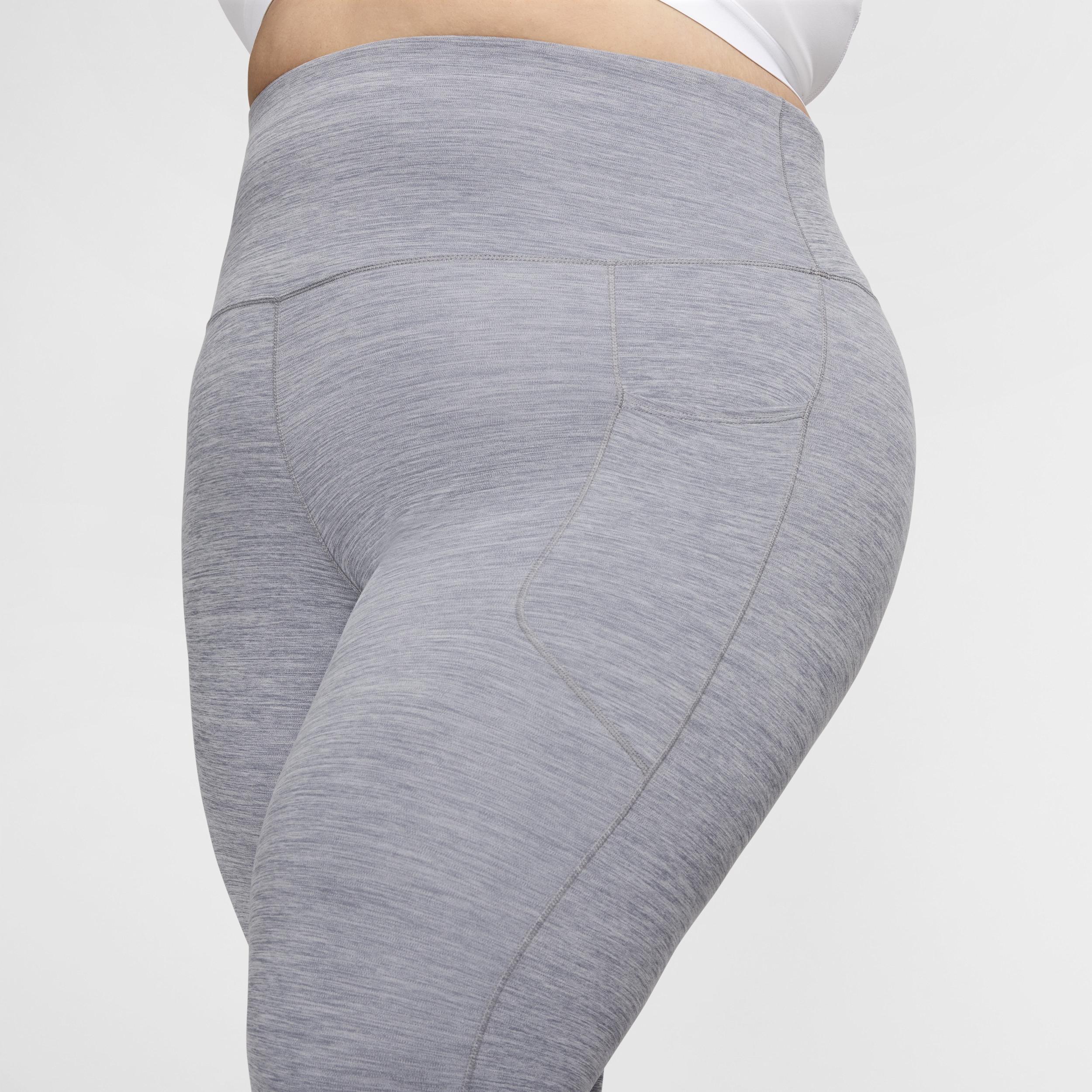 Plus Size Nike One High-Waisted 7/8 Leggings, Womens Grey Gray Product Image