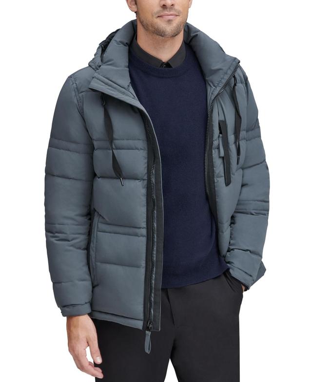 Marc New York Mens Huxley Crinkle Down Jacket with Removable Hood Product Image