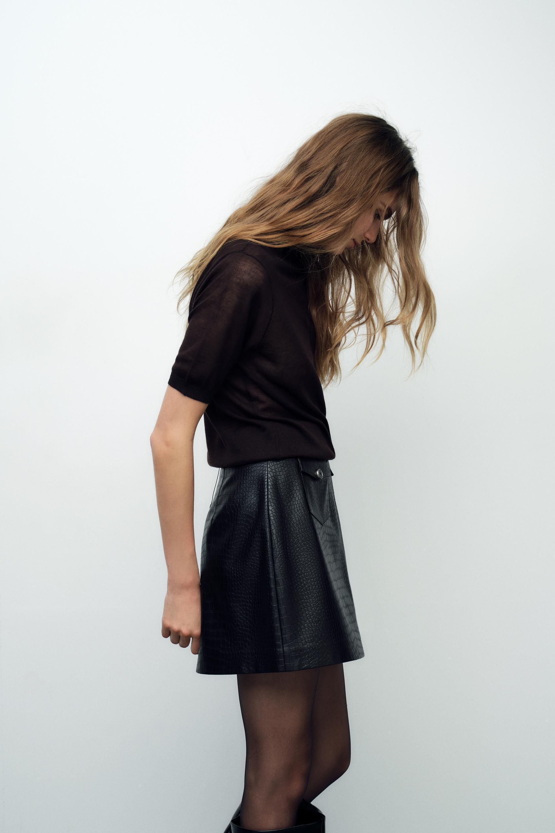 FAUX LEATHER MINI SKIRT Product Image