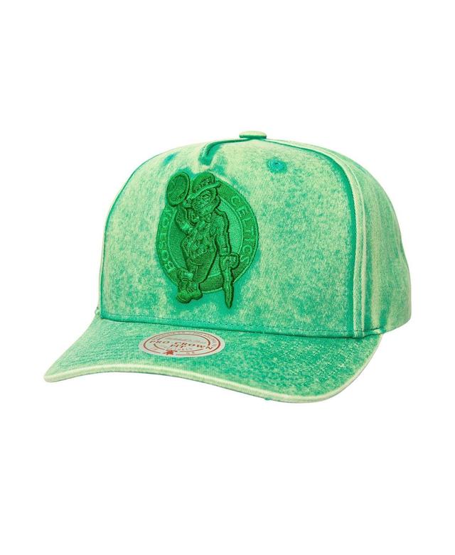 Mitchell & Ness Mens Green Boston Celtics Washed Out Tonal Logo Snapback Hat Product Image