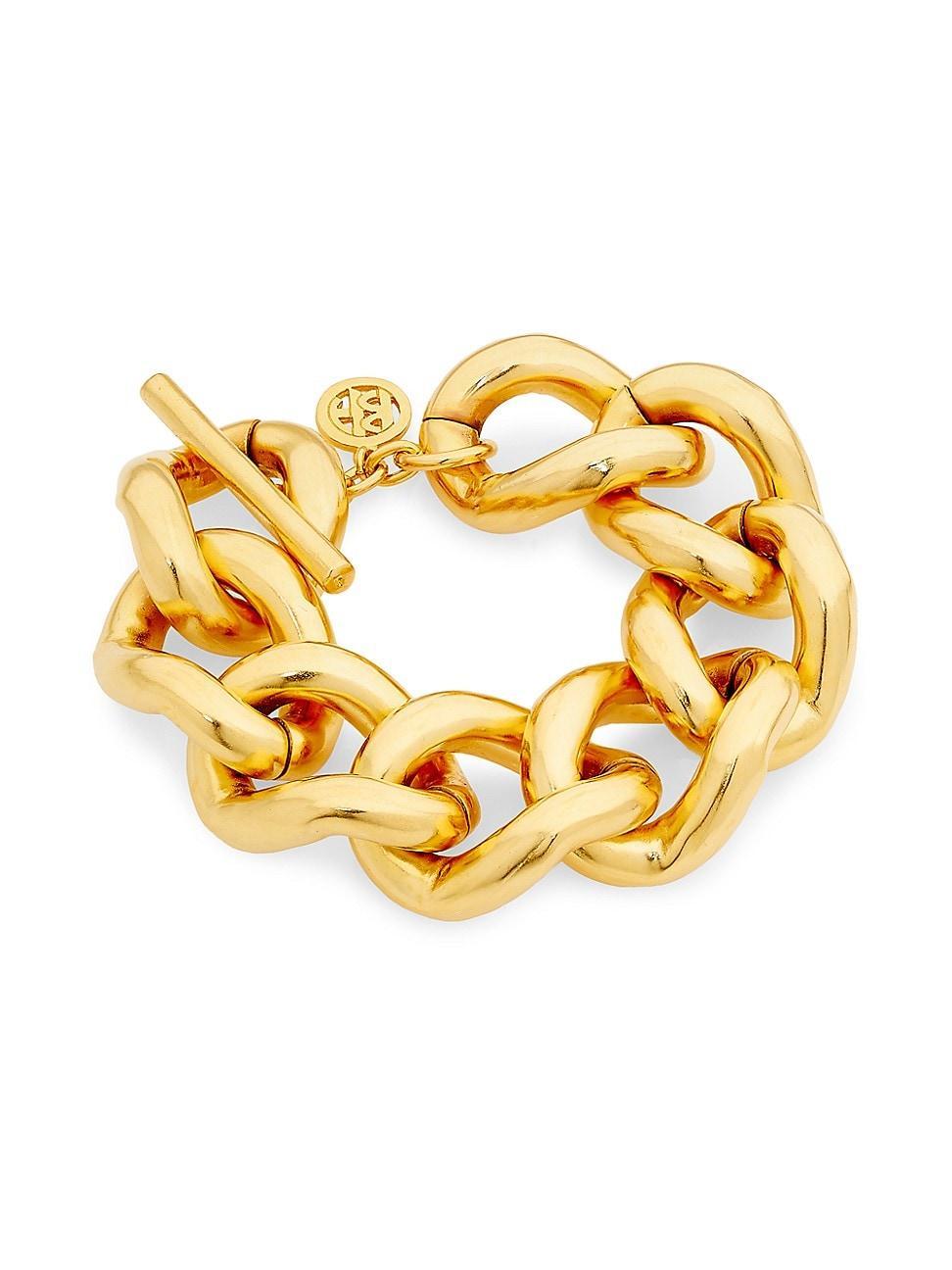 Womens Classic Gold Aniston 24K Gold-Plated Toggle Bracelet Product Image