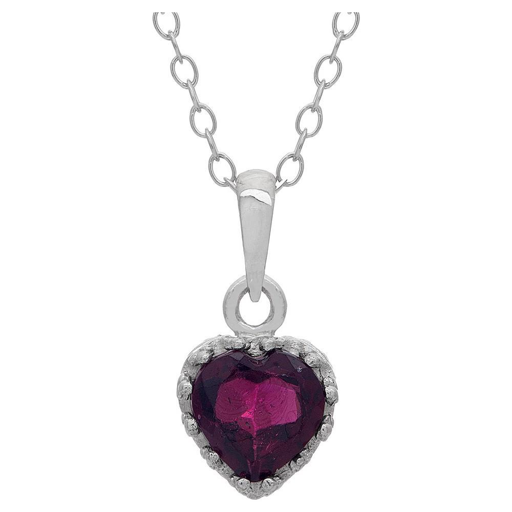 Designs by Gioelli 14k Gold Over Silver Amethyst Heart Crown Pendant, Womens Purple Product Image