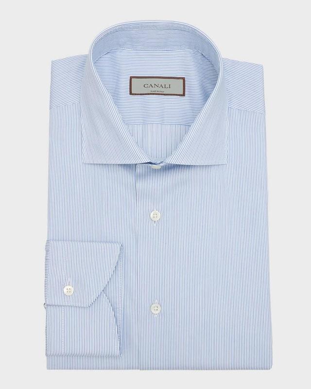 Mens Cotton Micro-Stripe Dress Shirt Product Image