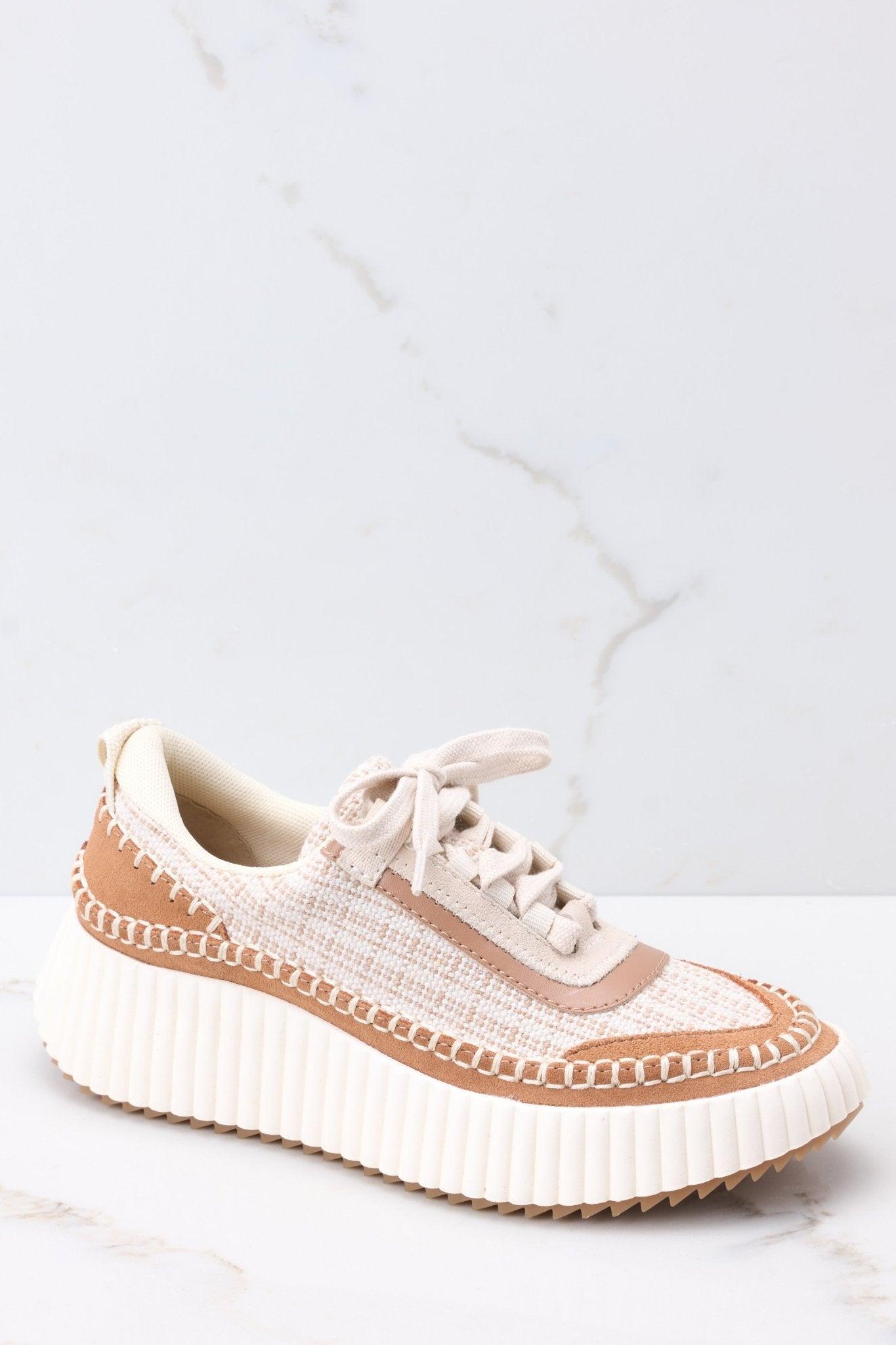 Dolce Vita Dolen Brown Multi Woven Sneakers Product Image
