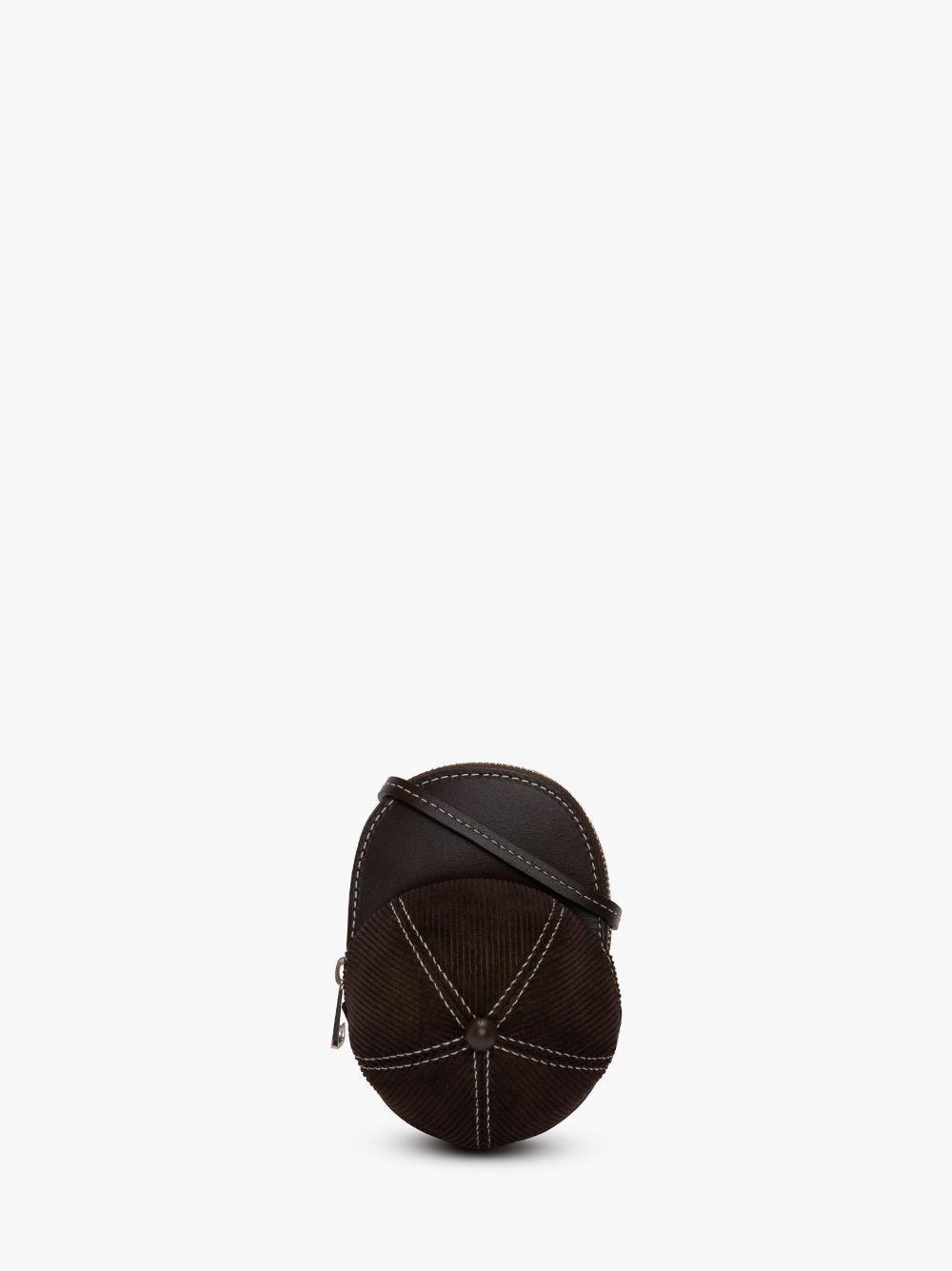 MINI CAP BAG - CORDUROY CROSSBODY BAG in brown | JW Anderson US  Product Image