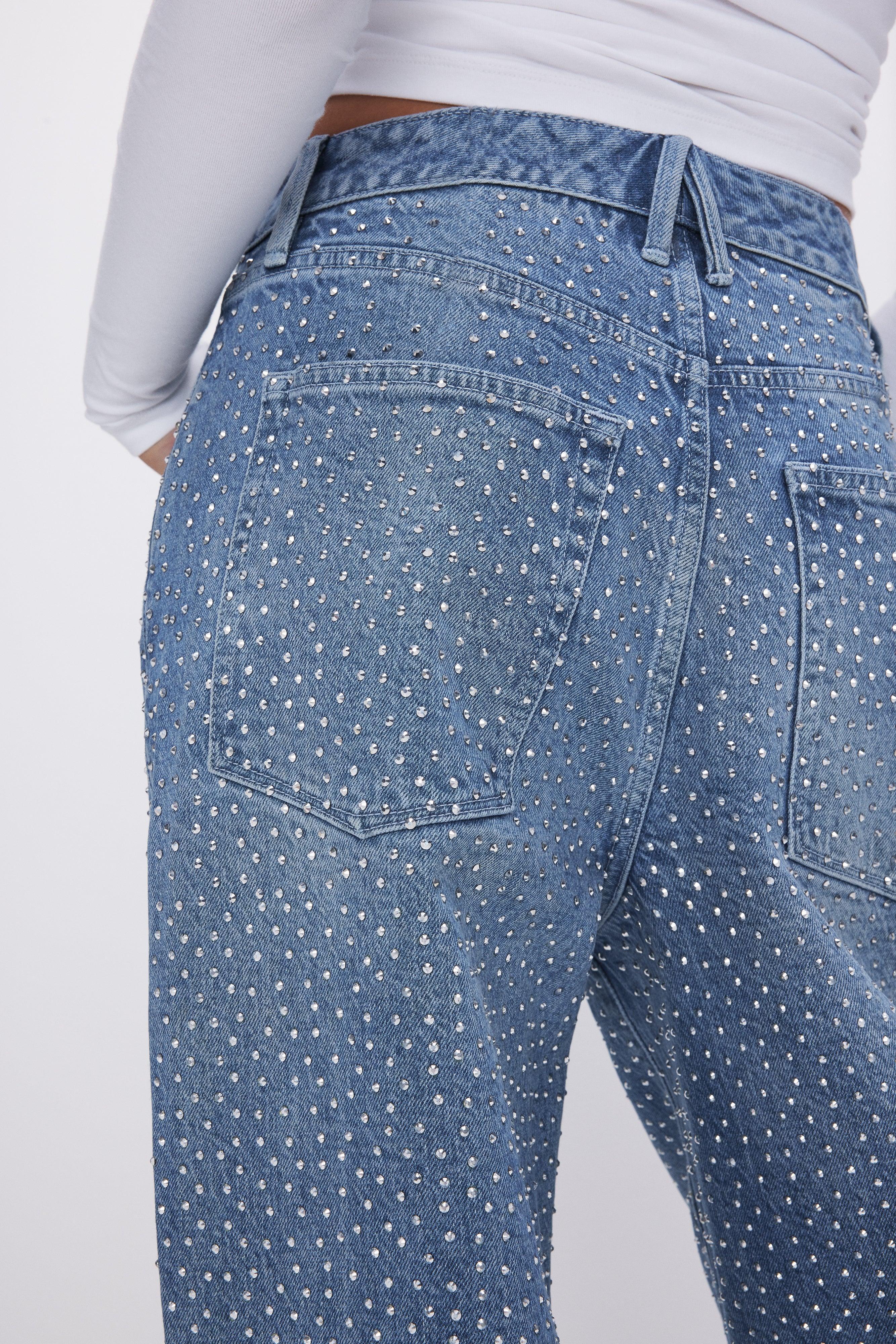 GOOD EASE RELAXED SPARKLE JEANS | INDIGO592 Product Image