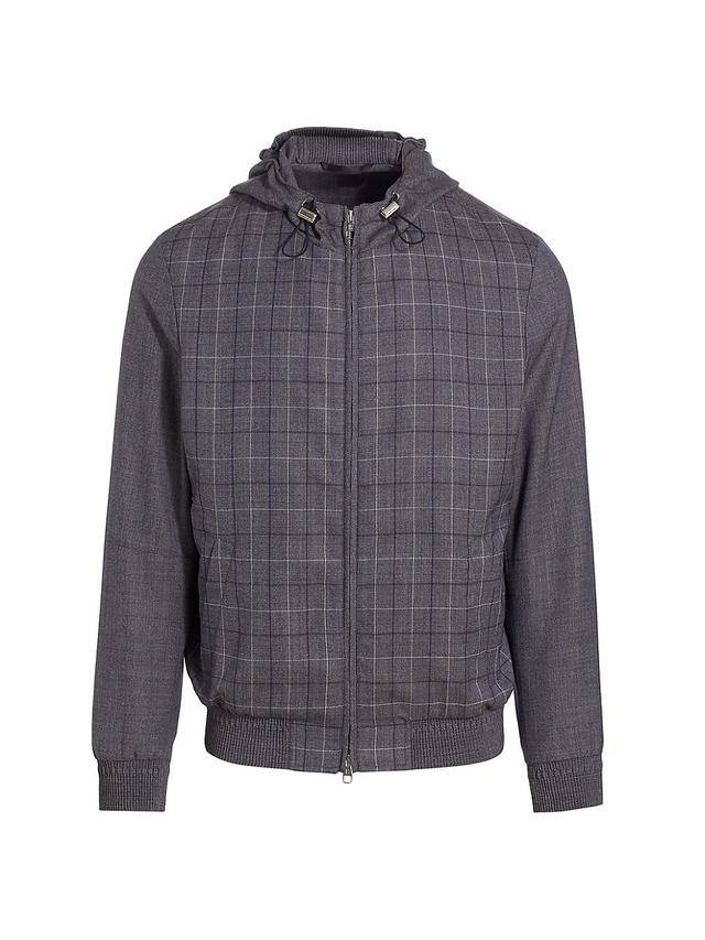 Mens Check Wool Windbreaker Product Image