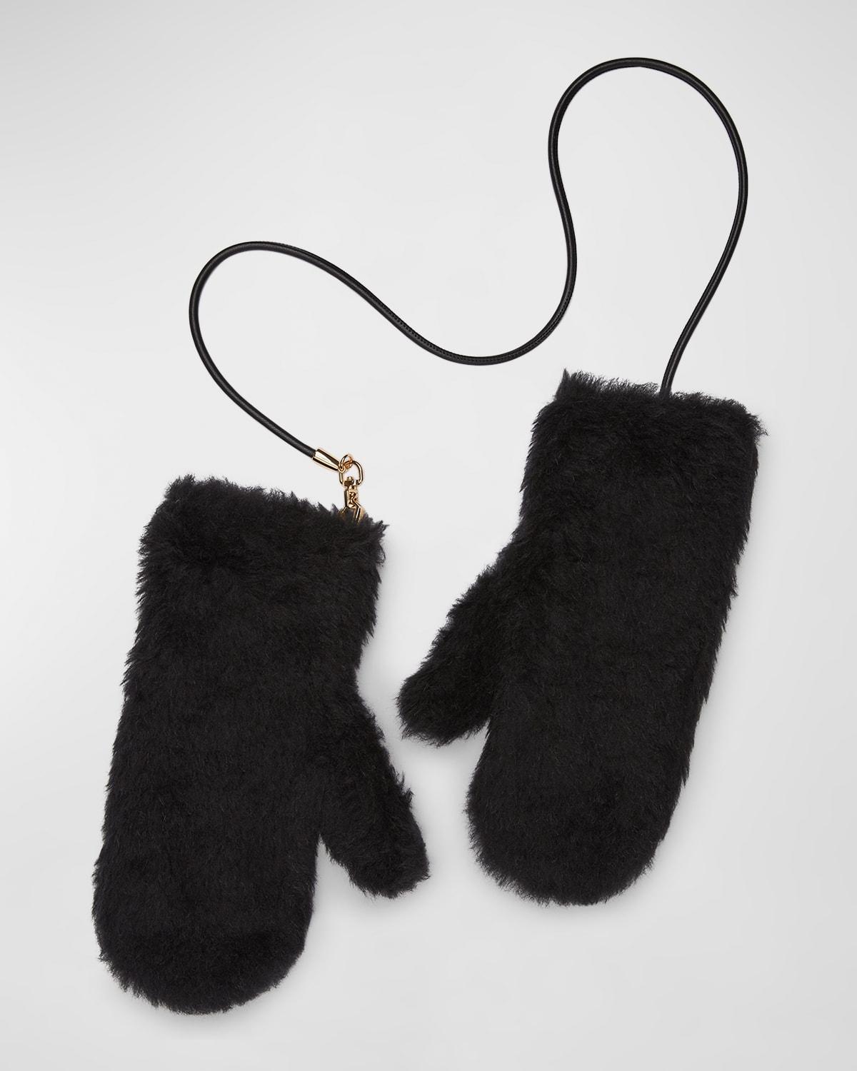 Max Mara Ombrato Teddy Alpaca Blend Mittens Product Image