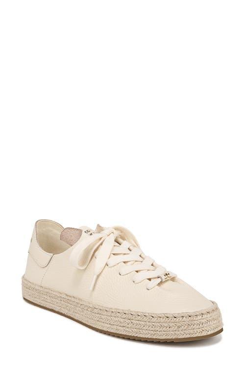 Sam Edelman Poppy Jute Lace-Up Sneaker Modern Ivory Leather 5.5 Product Image