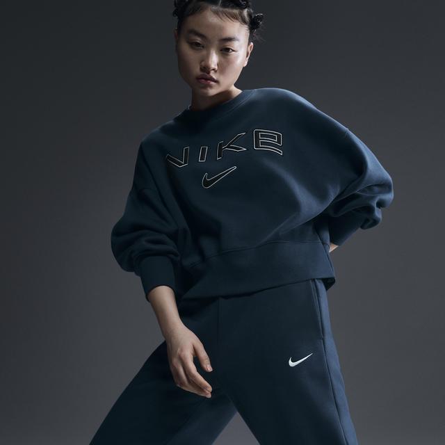 Womens Nike Sportswear Phoenix Fleece Over-Oversized Crew-Neck Logo Sweatshirt Product Image