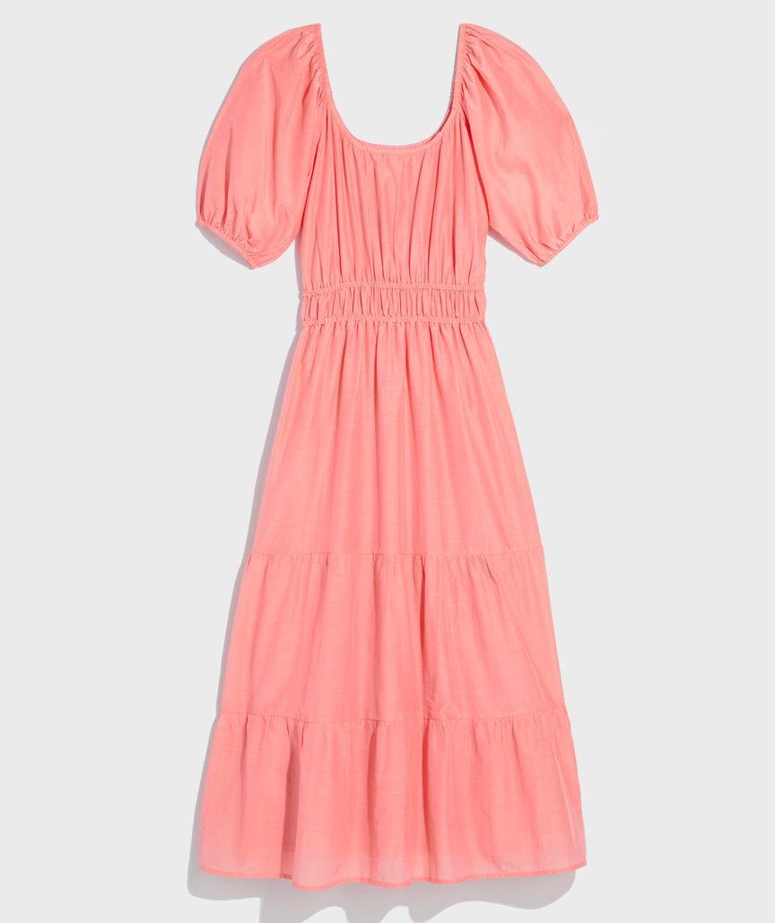 Tiered Smocked-Waist Maxi Dress Product Image