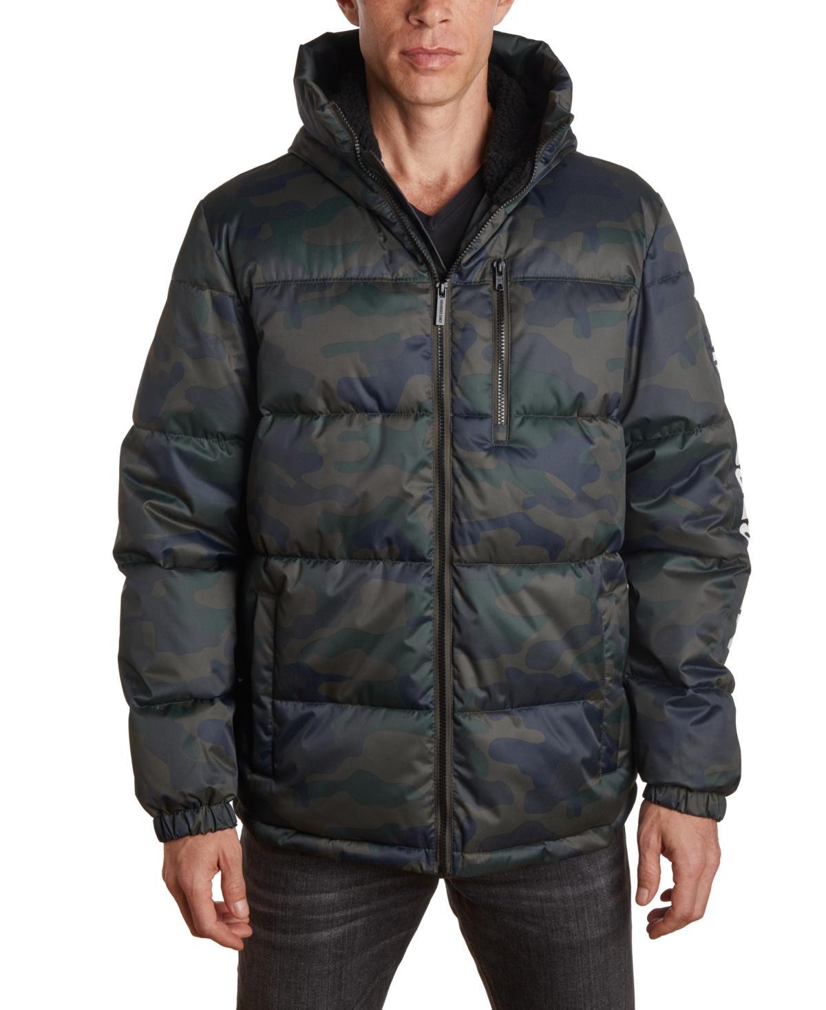 Mens Twill Block Puffer Jacket Product Image