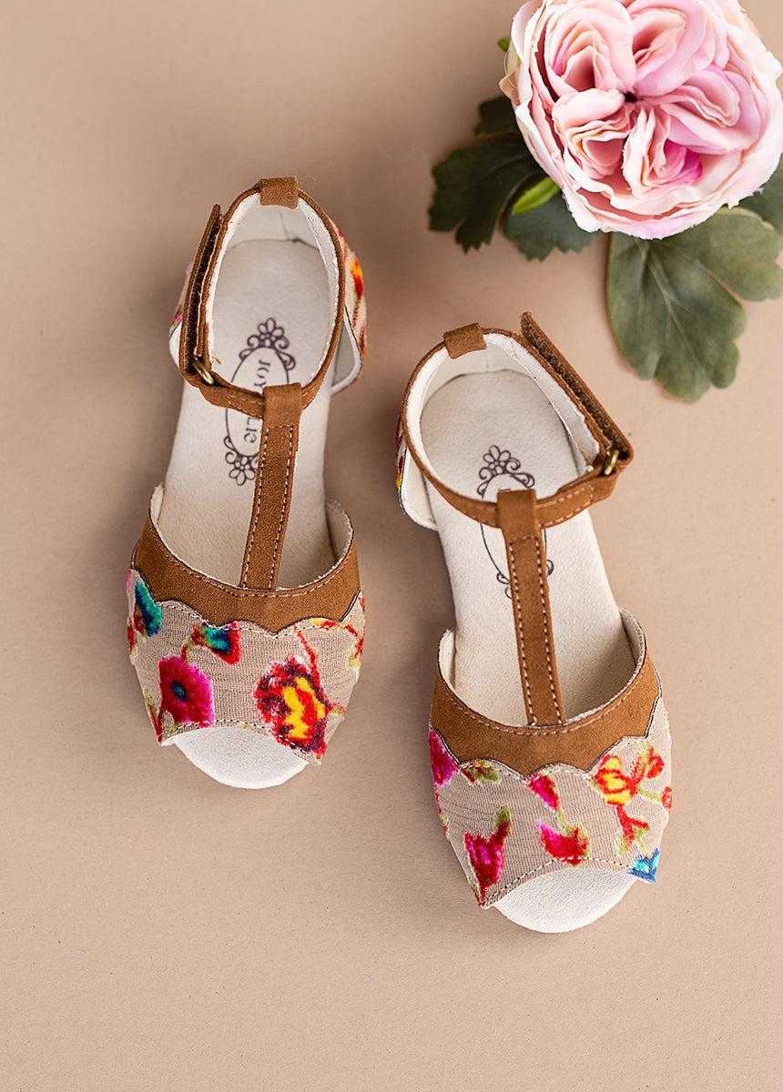 Stella Sandal Flat in Multi Floral Product Image