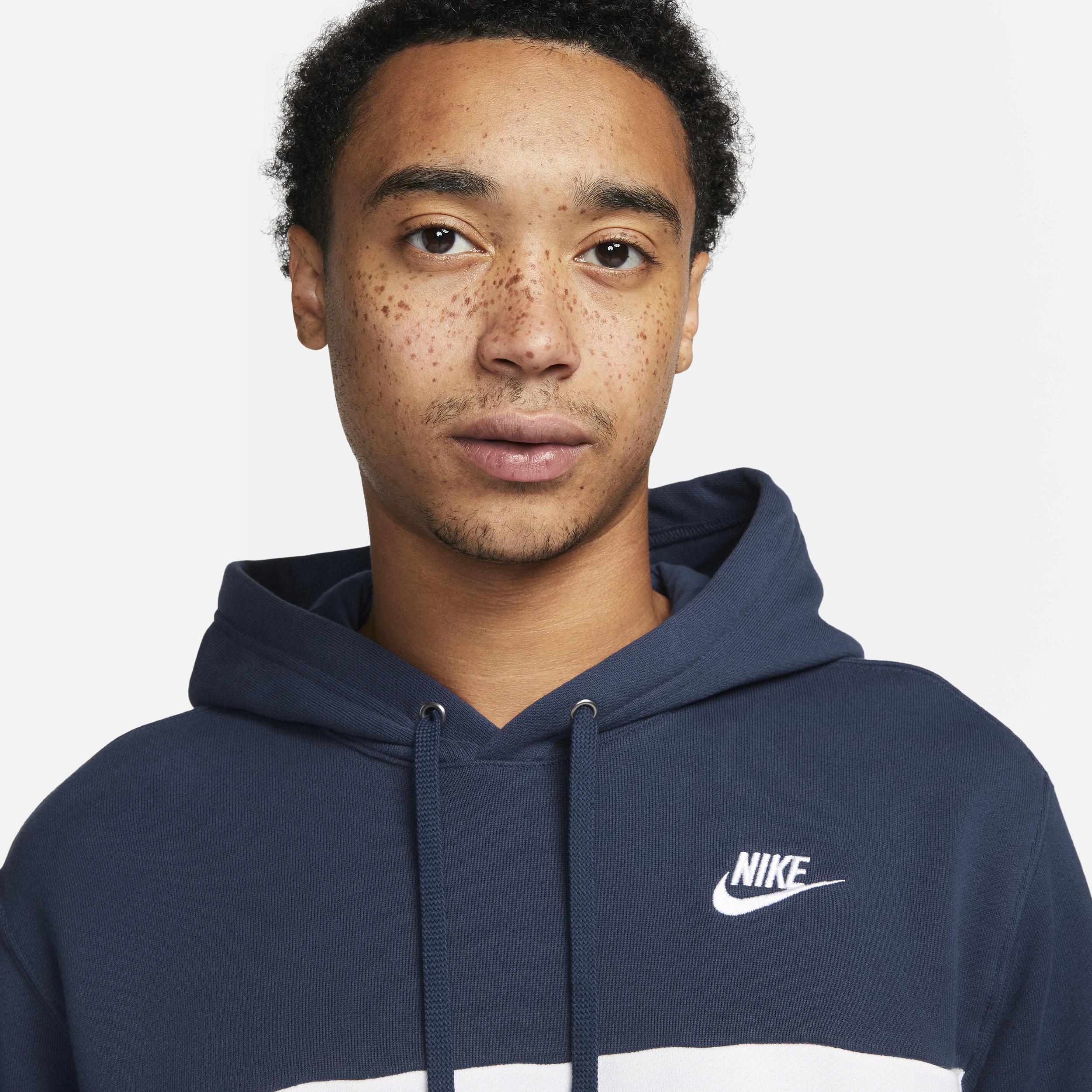 Nike Men's Club Fleece French Terry Color-Blocked Hoodie Product Image