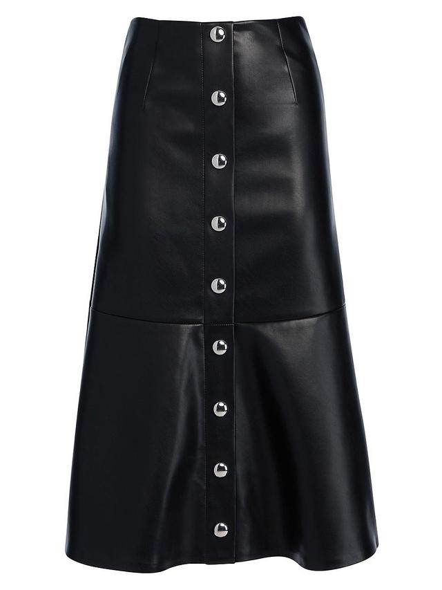 Womens Elin Leather Skirt Product Image