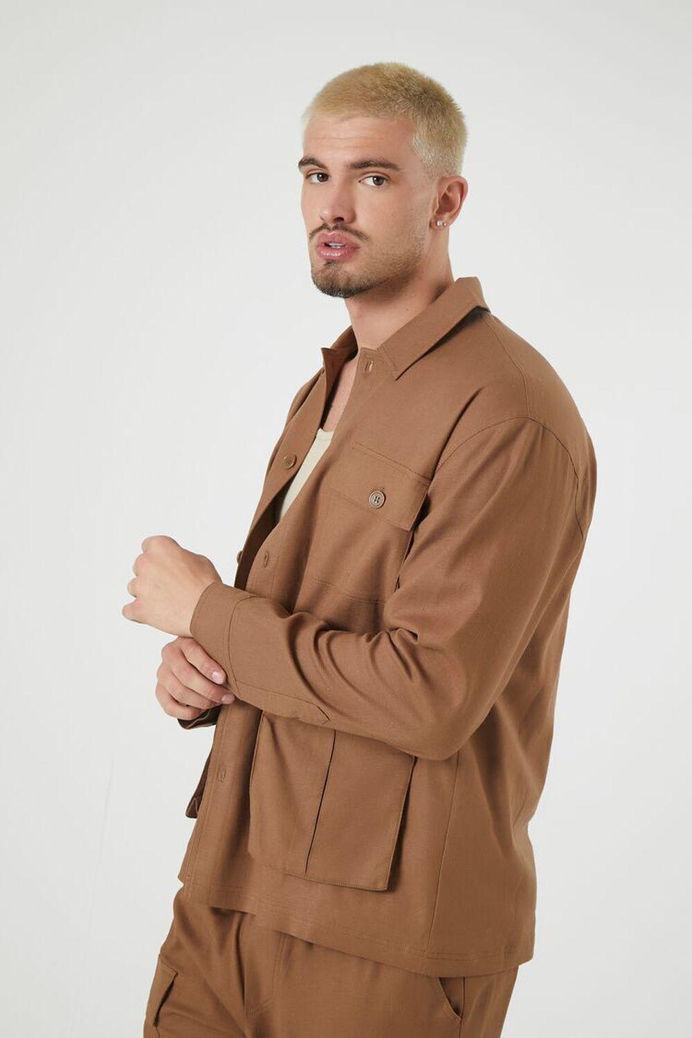 Long-Sleeve Cargo Shacket | Forever 21 Product Image