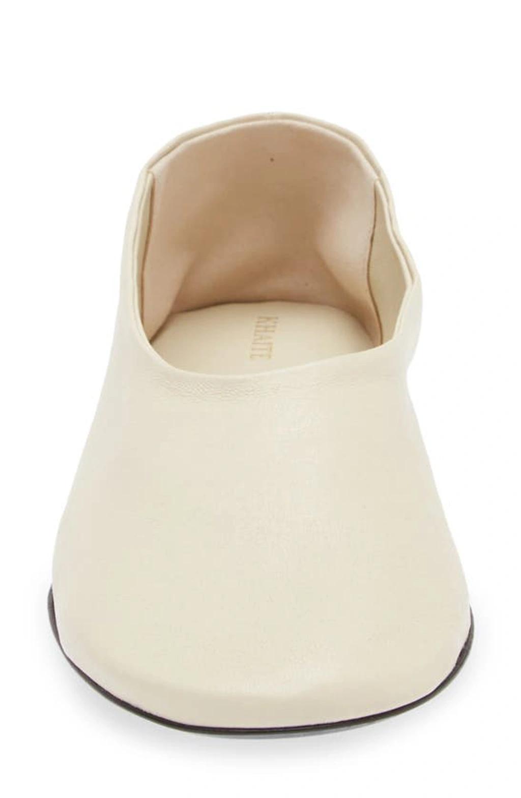 Marcy Leather Ballerina Flats In Off White Product Image