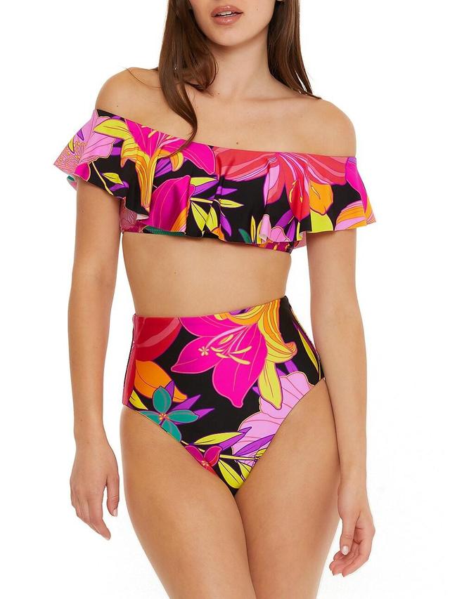 Womens Solar Floral Bandeau Bikini Top Product Image