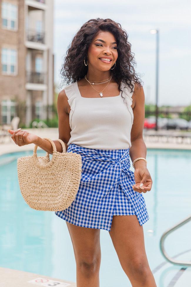 Summertime Muse Ivory Ruffle Sleeve Sweater Tank Product Image