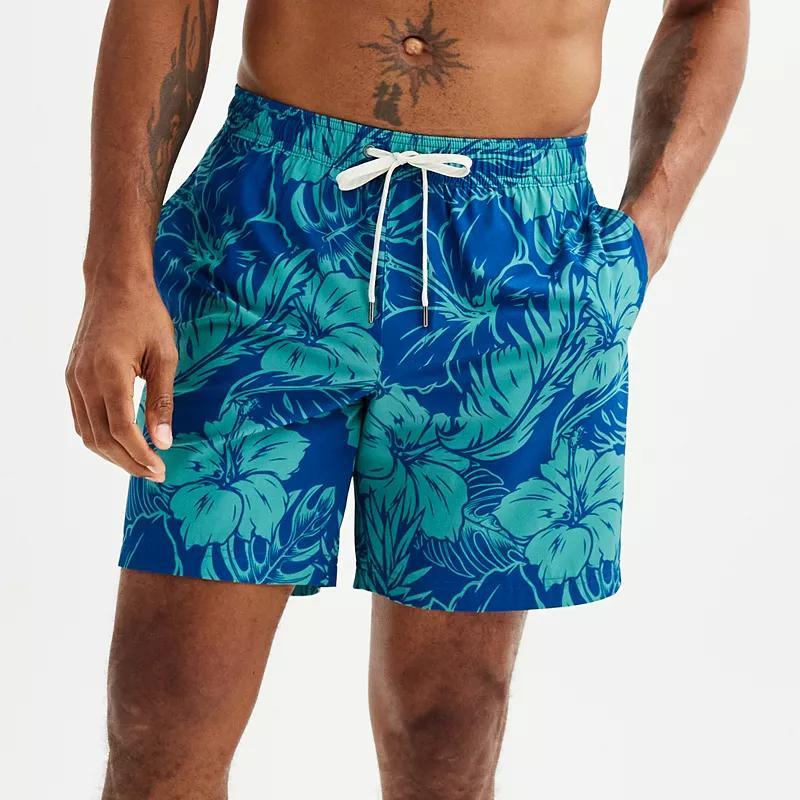 Mens Sonoma Goods For Life 7-in. Swim Trunks Pink Product Image