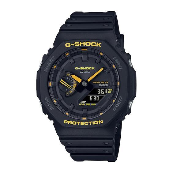 Men's Casio G-Shock Solar Powered Black Resin Strap Watch with Black Dial (Model: Gab2100Cy-1A) Product Image