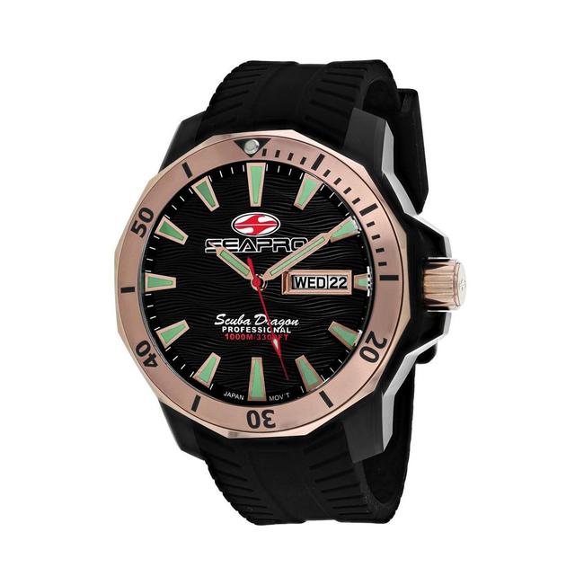 Seapro Mens Scuba Dragon Diver Limited Edition 1000 Meters Black Dial Watch - SP8323 - Black Product Image