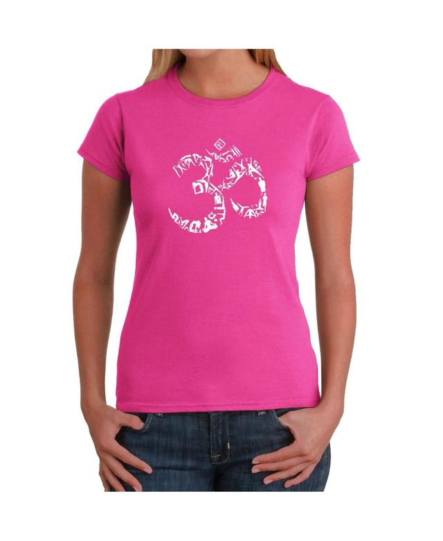 Womens Word Art T-Shirt - The Om Symbol Out of Yoga Poses Product Image