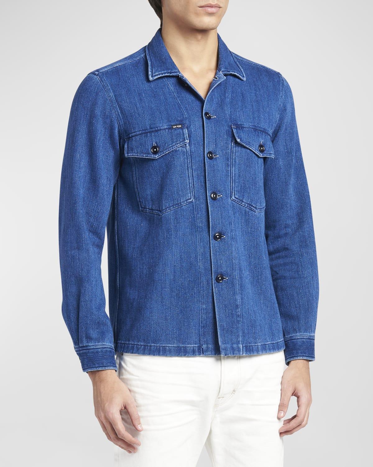 Mens Denim Overshirt Product Image