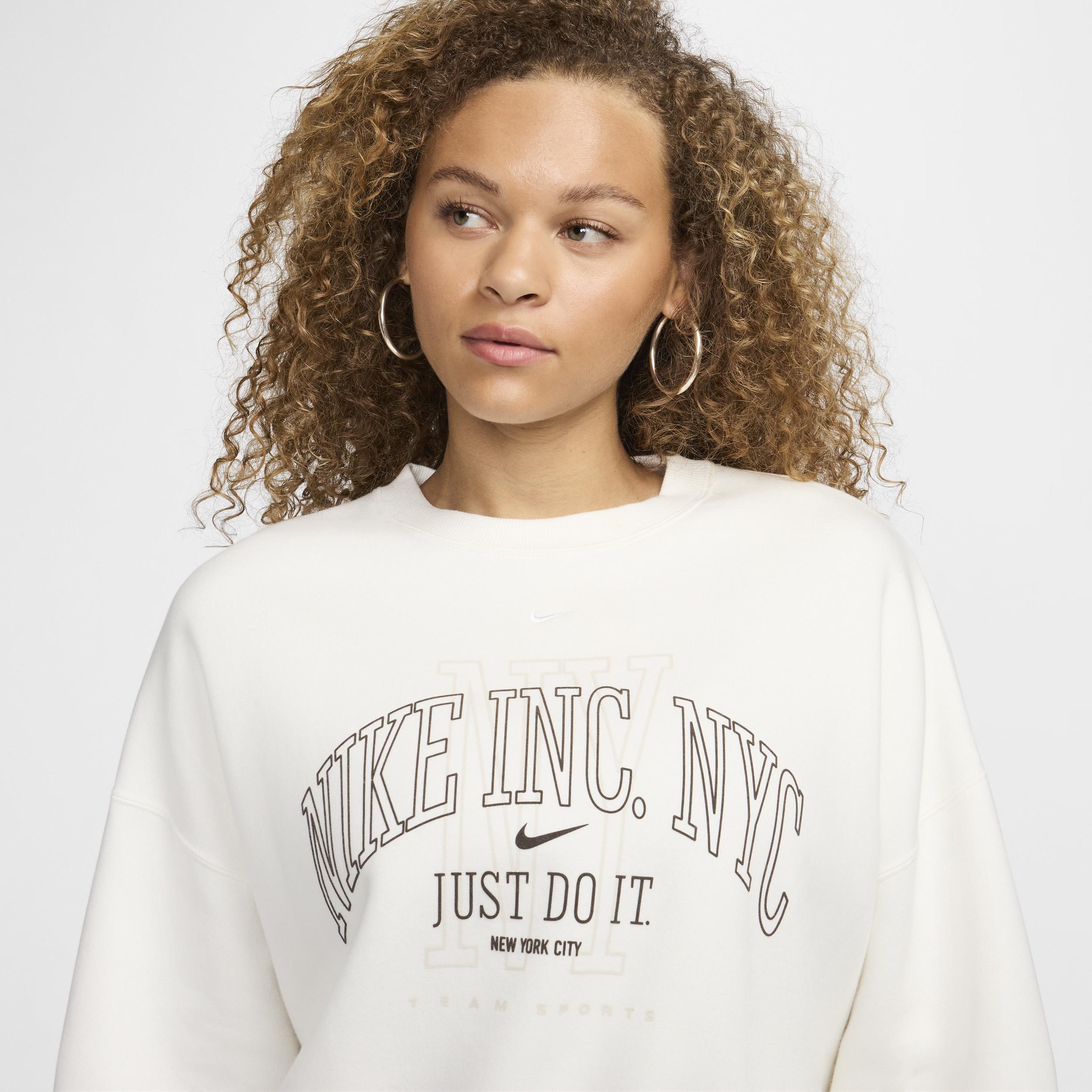 Womens Nike Sportswear Phoenix Fleece Over-Oversized Crew-Neck Graphic Sweatshirt Product Image