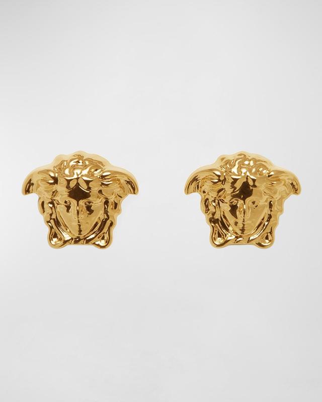 Mens Golden Medusa Head Earrings Product Image