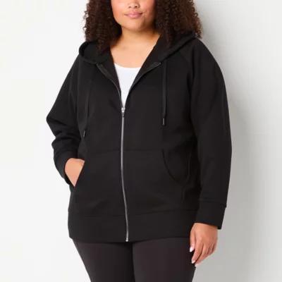 Xersion Plus Womens Super Soft Fleece Long Sleeve Hoodie Product Image