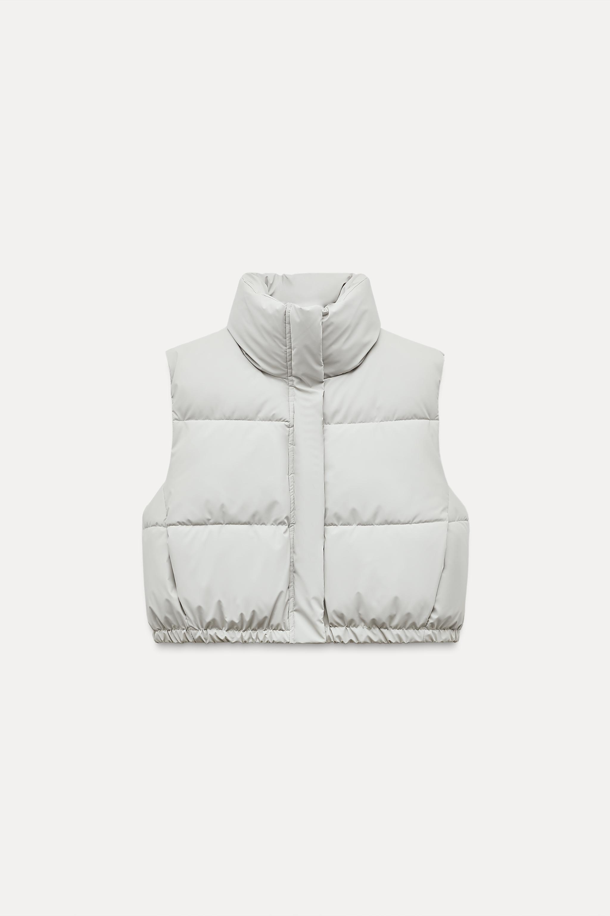 CROPPED RUBBERIZED PUFFER VEST Product Image