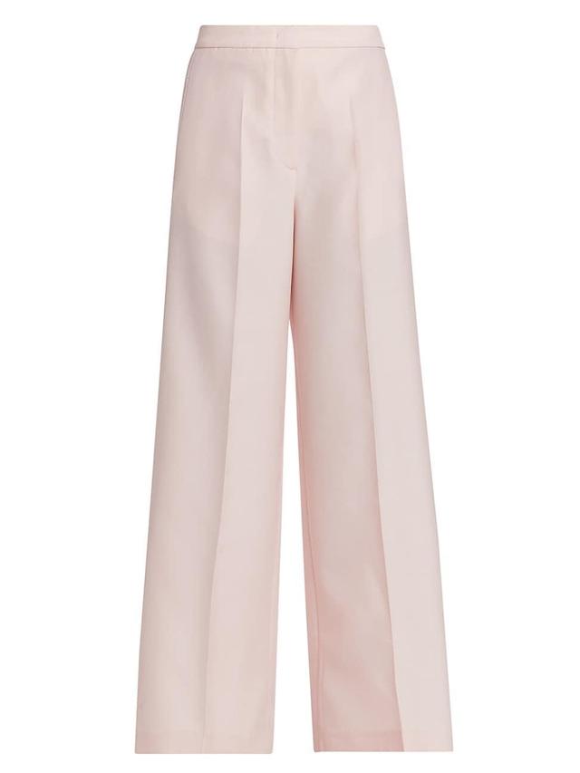 Womens Wool & Silk-Blend Wide-Leg Pants Product Image