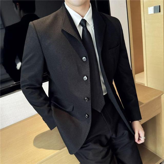 Plain Single-Breasted Jacket Product Image