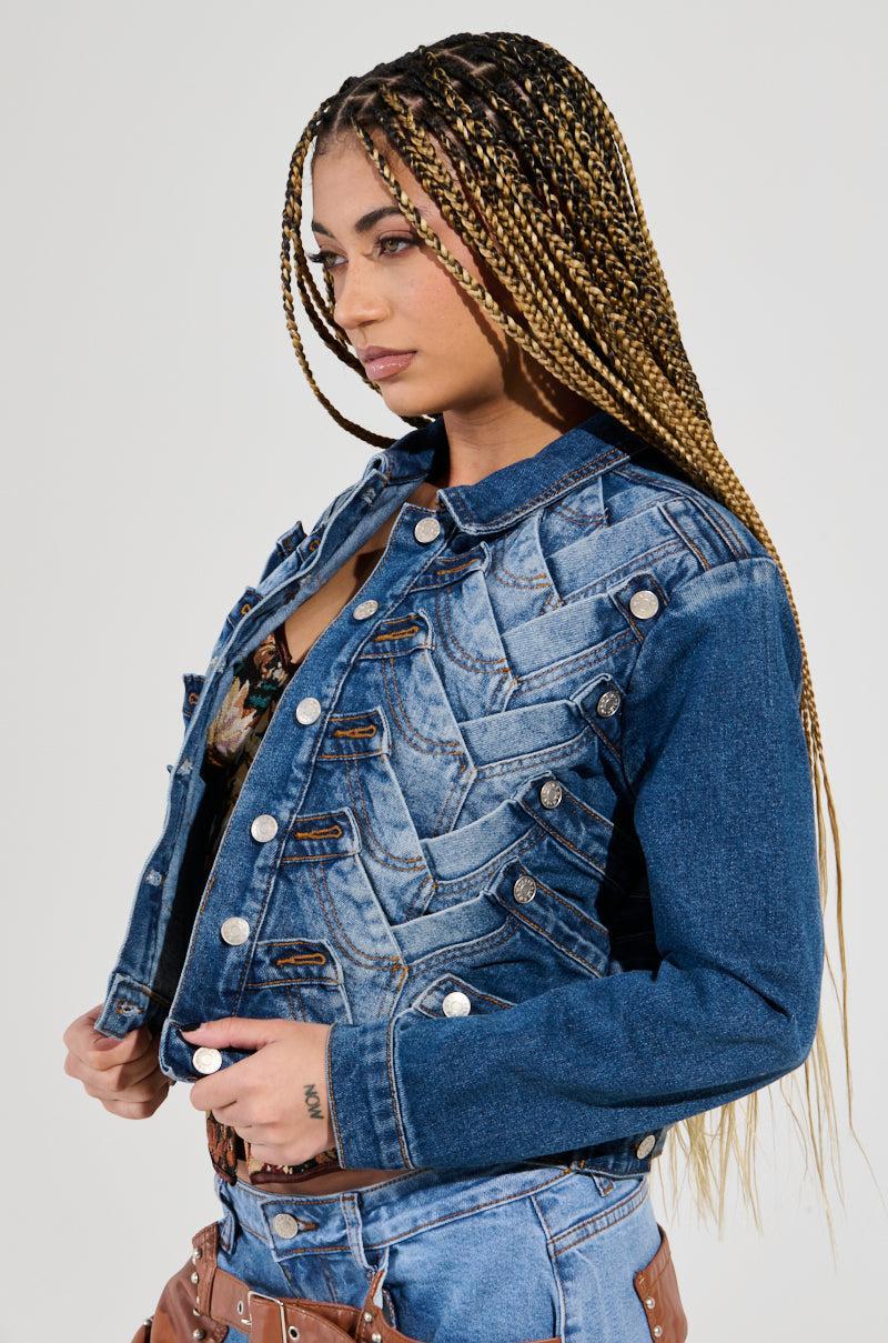 BOTTOMS UP DENIM JACKET Product Image