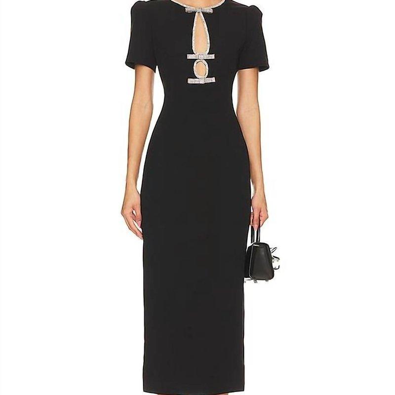 Diamante Midi Dress In Black Product Image