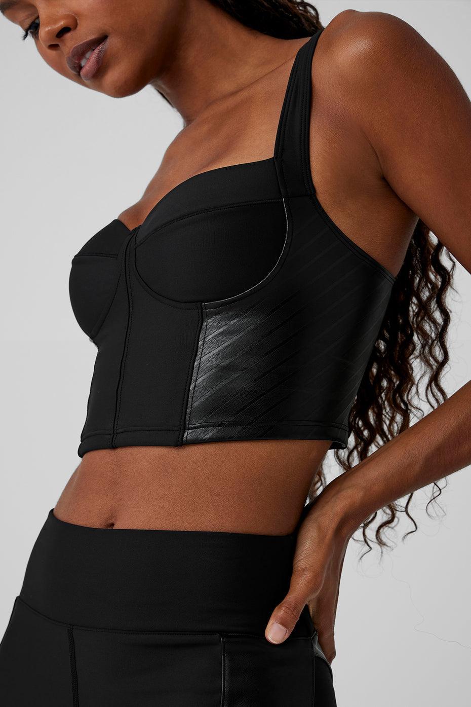 Airlift Winter Warm Cropped Supermoto Tank - Black Female Product Image