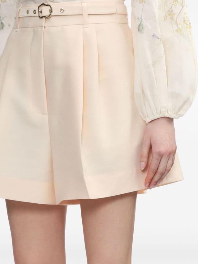 ZIMMERMANN Matchmaker Tuck Front Shorts In Pink Product Image