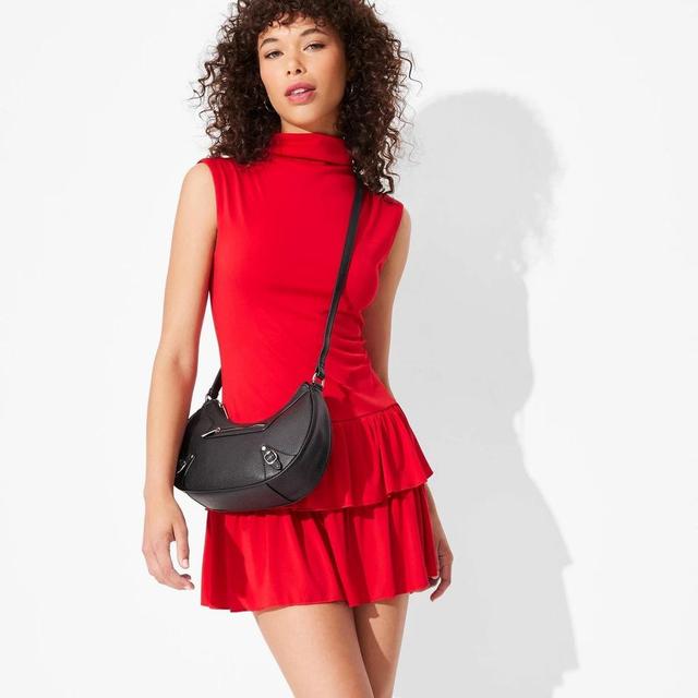 Womens Cap Sleeve Dropped Waist Knit Mini Shift Dress - Wild Fable Red Product Image