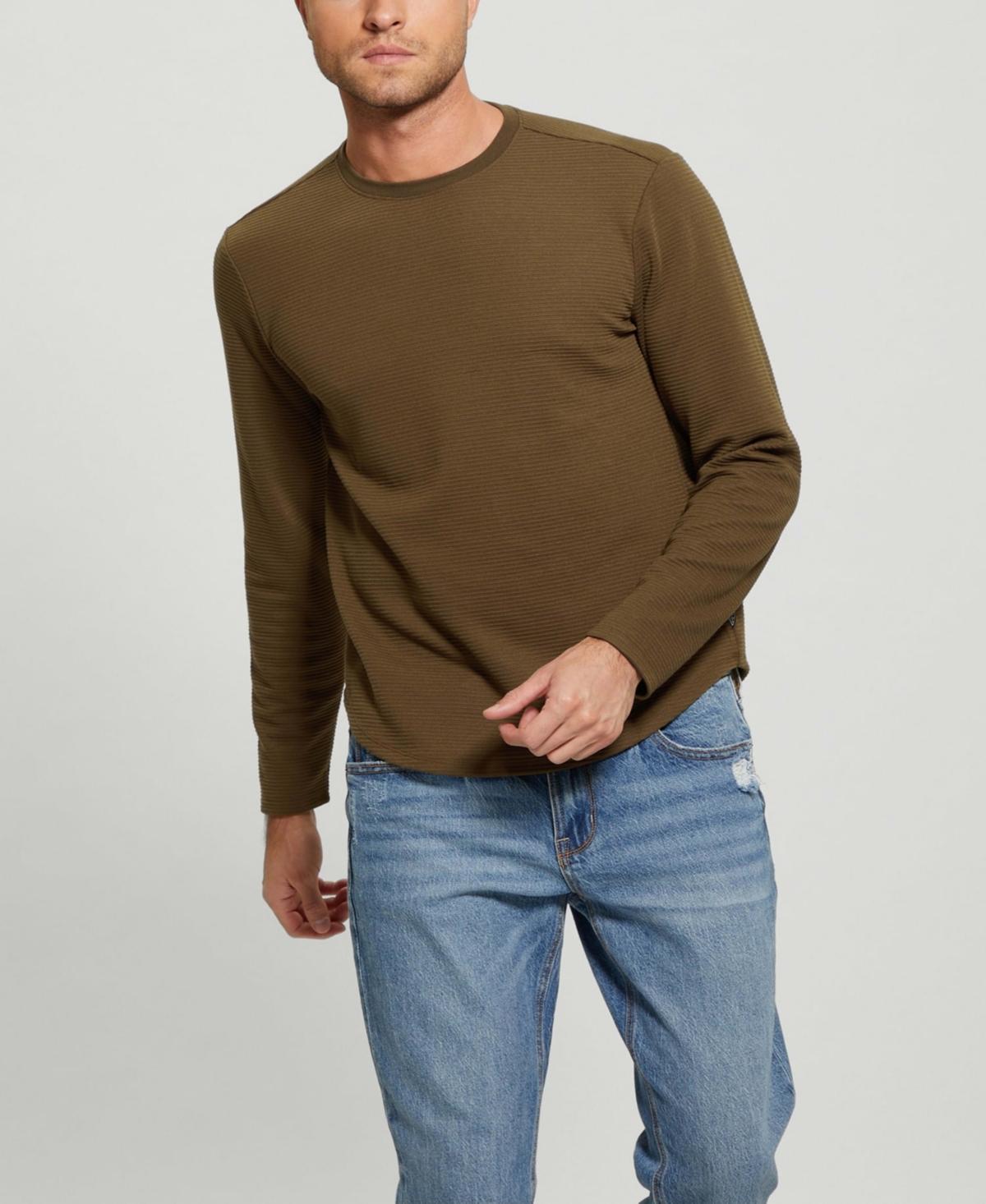 Guess Mens Textured Long-Sleeve T-shirt Product Image