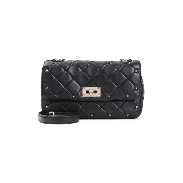 Black Rockstud Spike Small Shoulder Bag Product Image