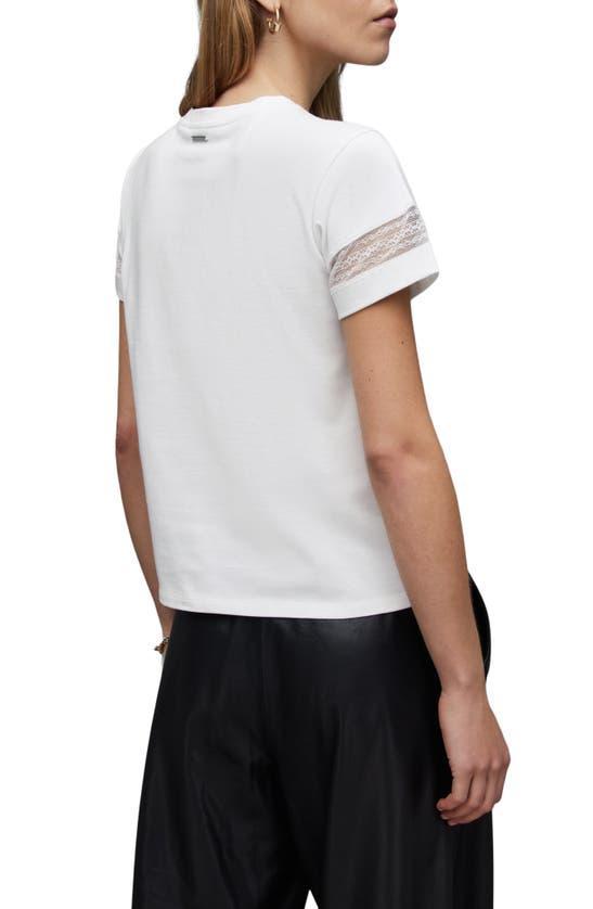 Anna Lace Inset T-shirt In Optic White Product Image