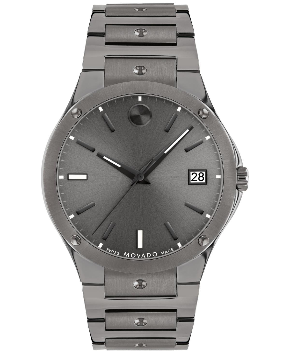 Men's Movado SE Two-Tone PVD Watch with Grey Dial (Model: 607514) Product Image